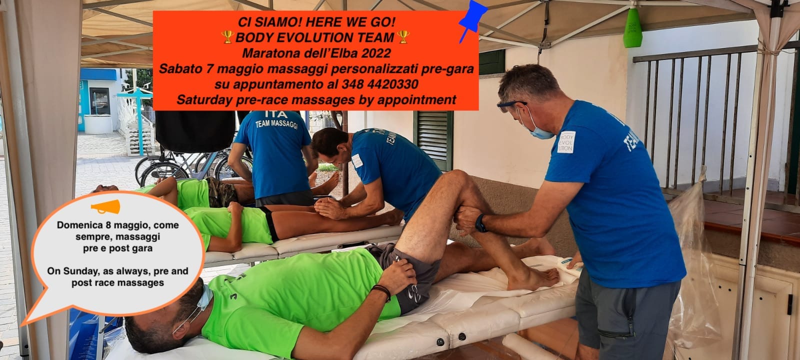massaggiatori ufficiali Maratona dell'isola d'Elba