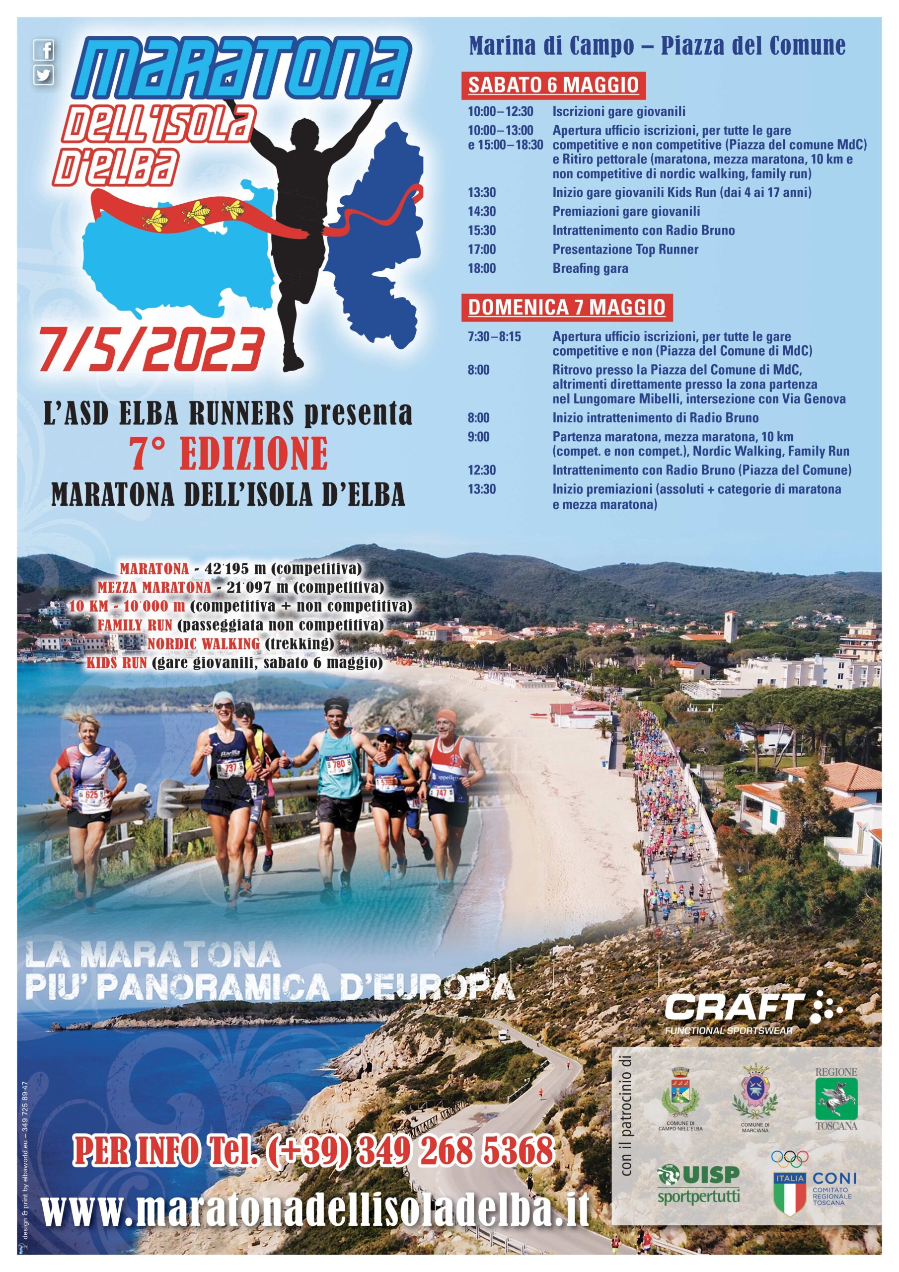 programma 7 maratona dell'isola d'elba